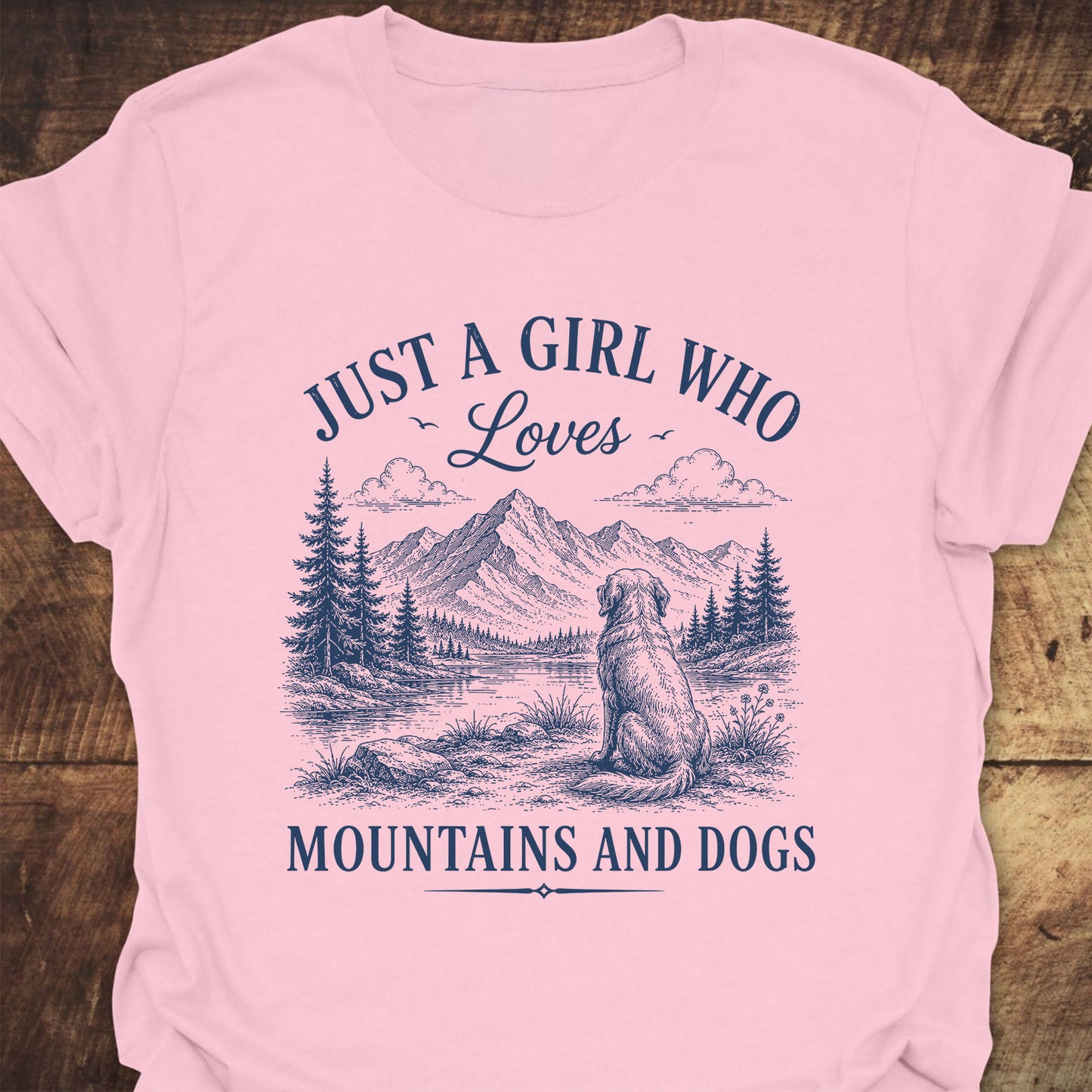 Just A Girl Who Loves Mountains And Dogs Classic T-Shirt