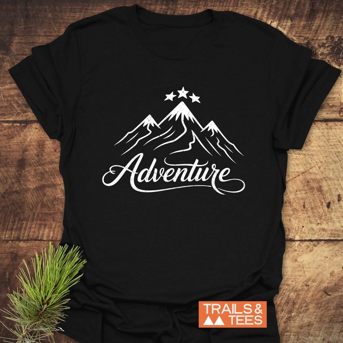 Adventure T-Shirt featuring a pattern of white stars on a sleek, active design, ideal for dynamic wear.