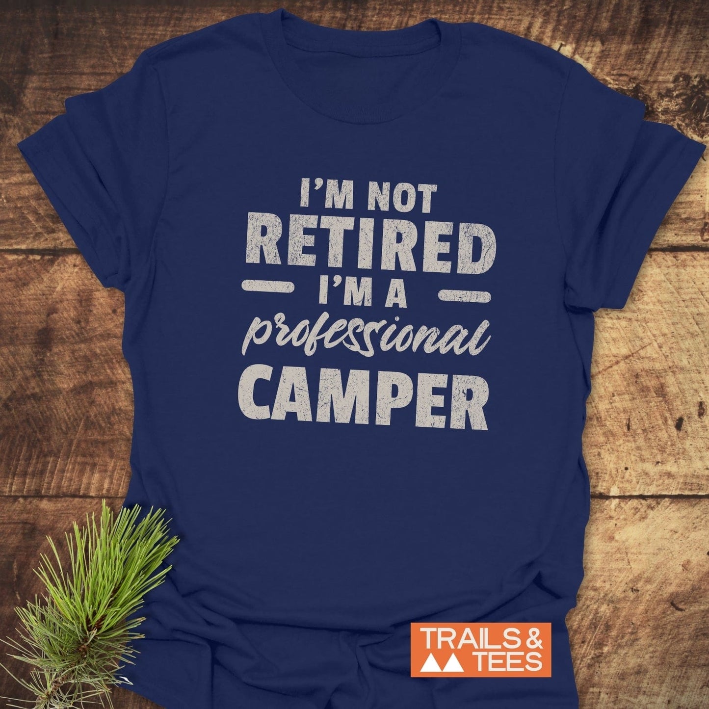 Not Retired T-Shirt, crafted from soft ring-spun cotton, pre-shrunk for fit, featuring durable prints, taped shoulders, and seamless sides for lasting comfort.