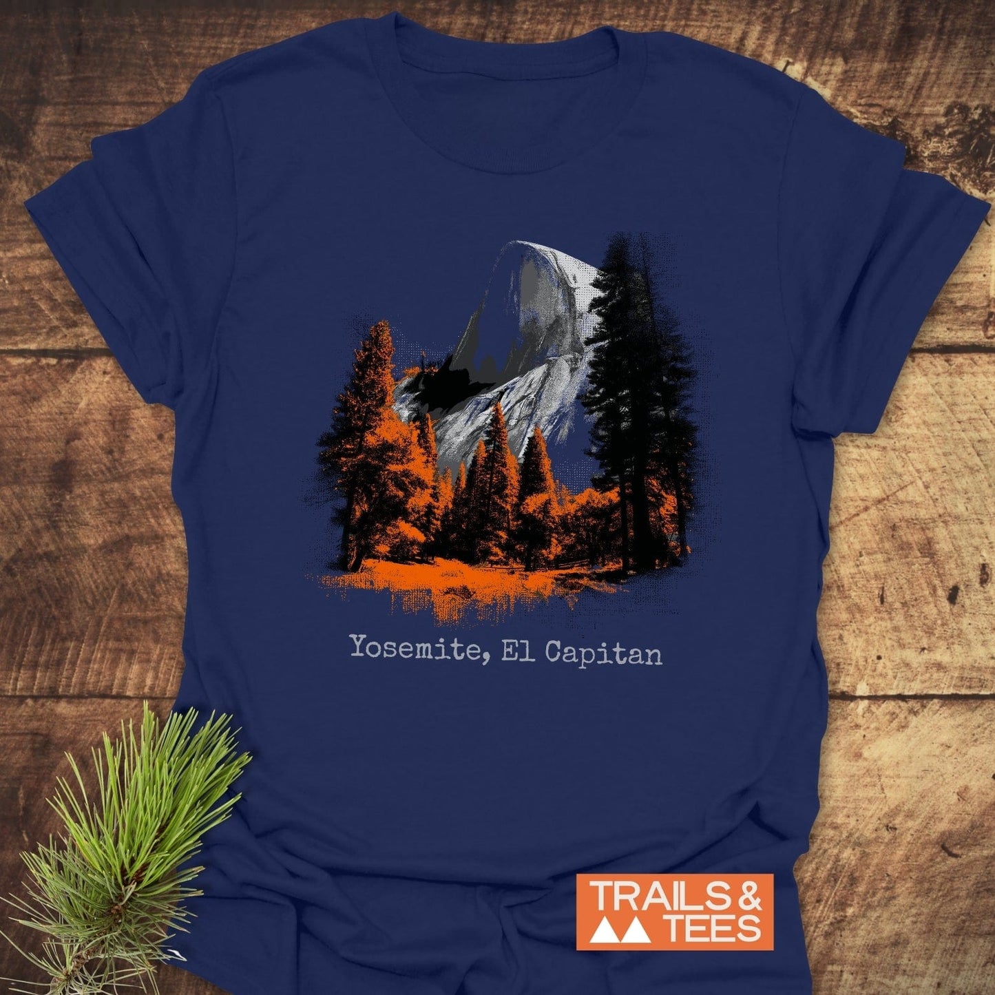 Yosemite El Capitan T-Shirt featuring a stylized El Capitan graphic, crafted from soft cotton, designed for comfort and adventure, with durable, non-fading prints.