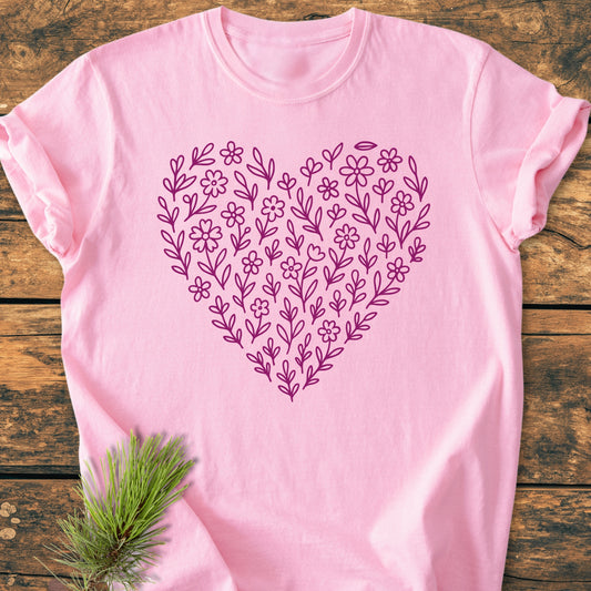 Flower Heart - Vintage Wash Tee