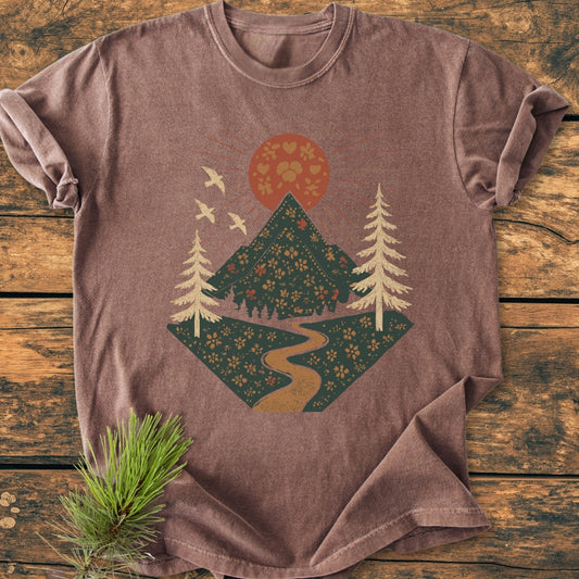 Dreamy Mountain Landscape - Vintage Wash Tee