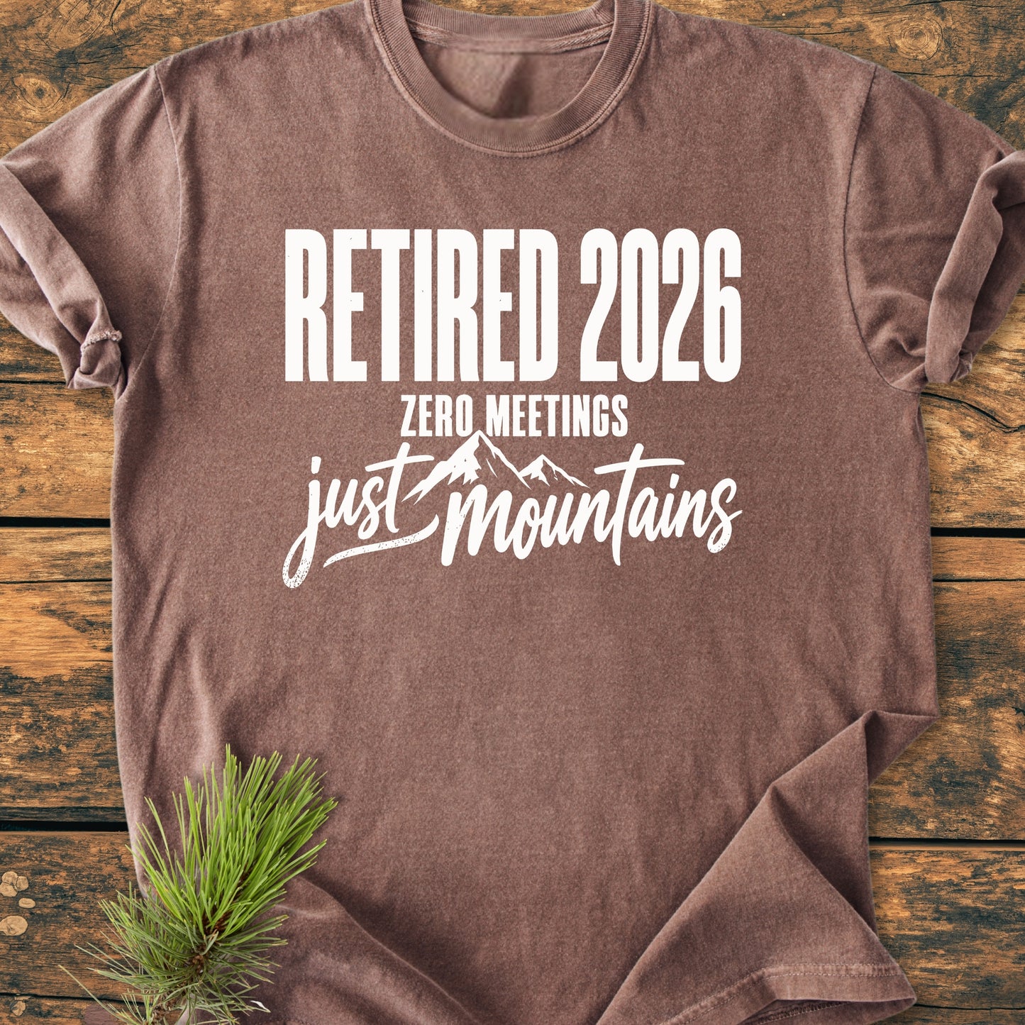 Retired 2026 - Just Mountains - Vintage Wash Tee