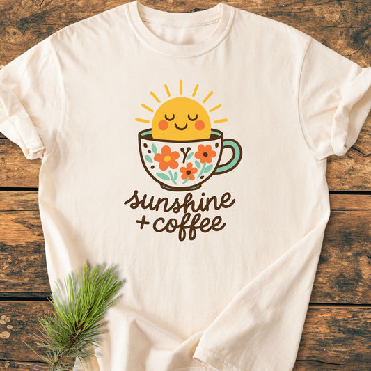 Sunshine And Coffee - Vintage Wash Tee