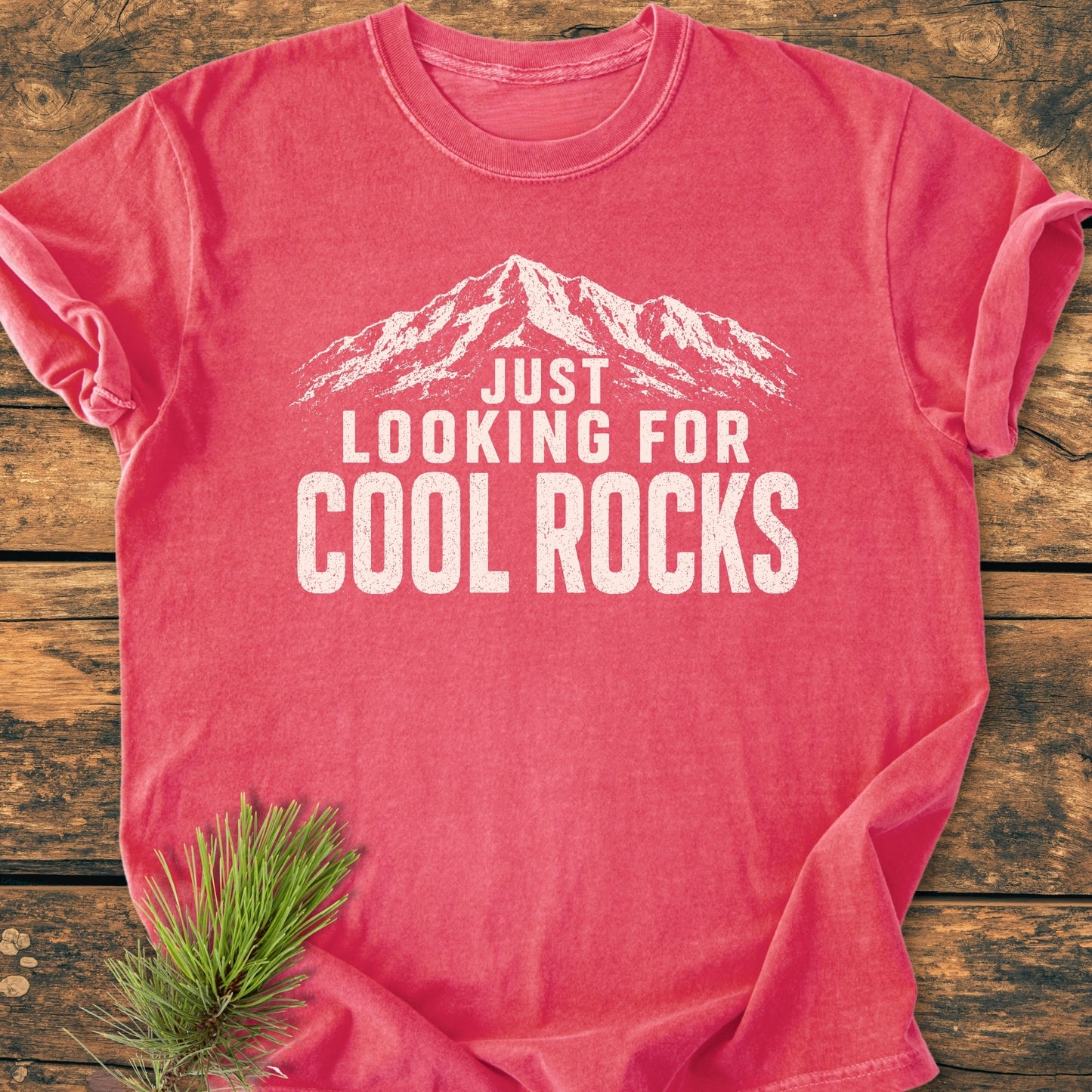 Just Looking For Cool Rocks - Vintage Wash Tee