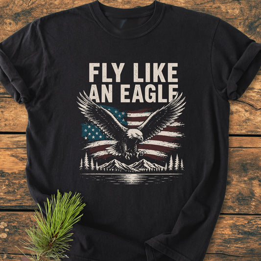 Fly Like An Eagle Patriotic - Vintage Wash Tee