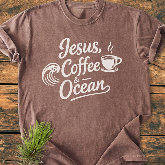 Jesus, Coffee, Ocean - Premium Vintage Tee