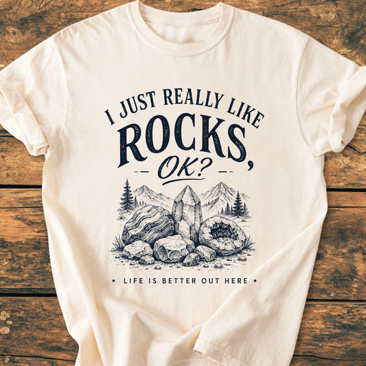 I Really Like Rocks - Premium Vintage Tee
