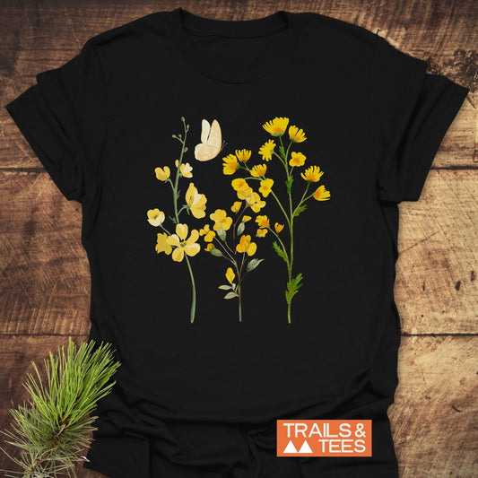 Yellow Boho Flowers Classic T-Shirt