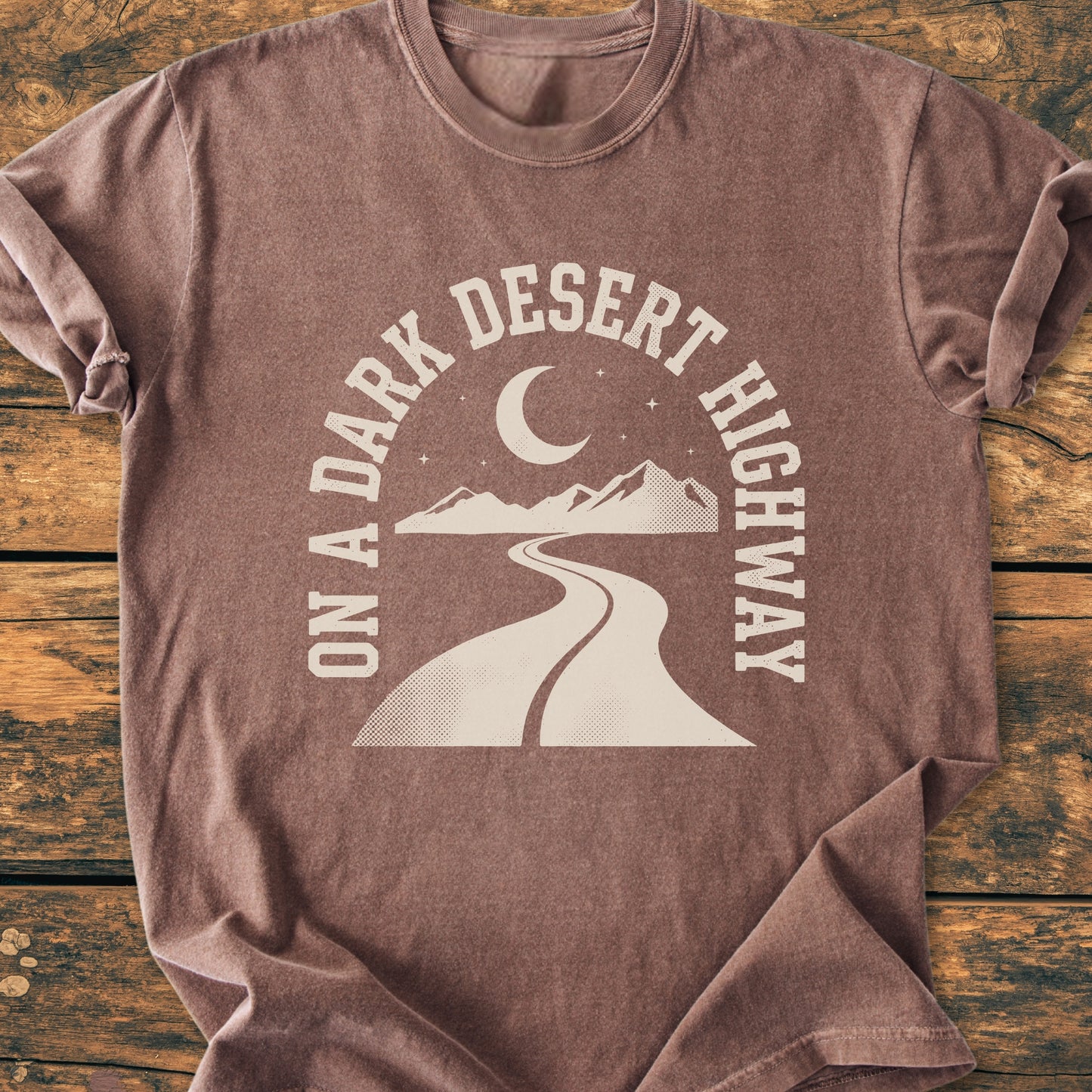 On A Dark Desert Highway Arc - Vintage Wash Tee