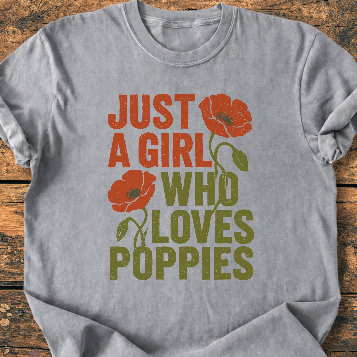 Grunge Poppy Love - Premium Vintage Tee