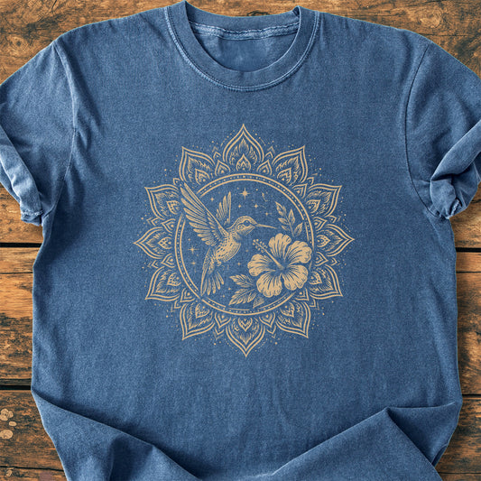 Celestial Hummingbird Mandala - Premium Vintage Tee