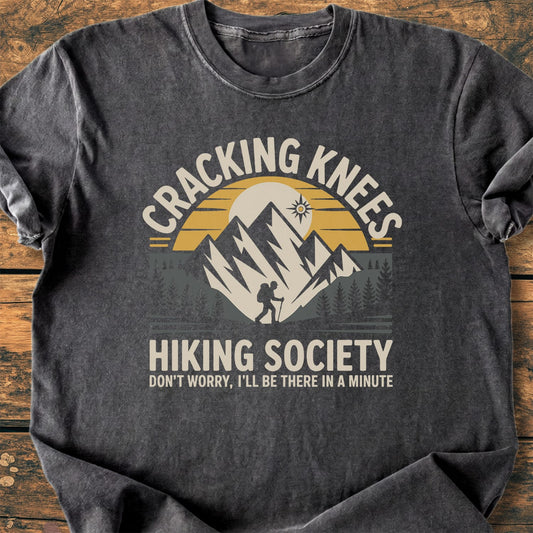Cracking Knees Hiking Society - Premium Vintage Tee