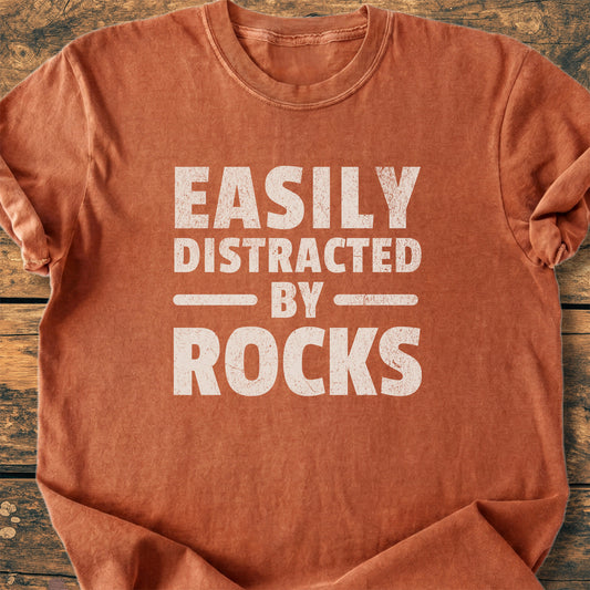 Easily Distracted By Rocks - Premium Vintage Tee