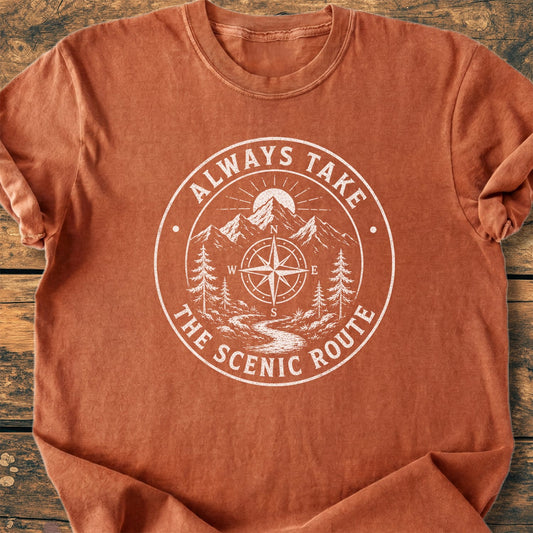 Always Take The Scenic Route - Premium Vintage Tee
