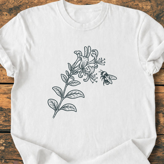 Bee And Honeysuckle - Premium Vintage Tee