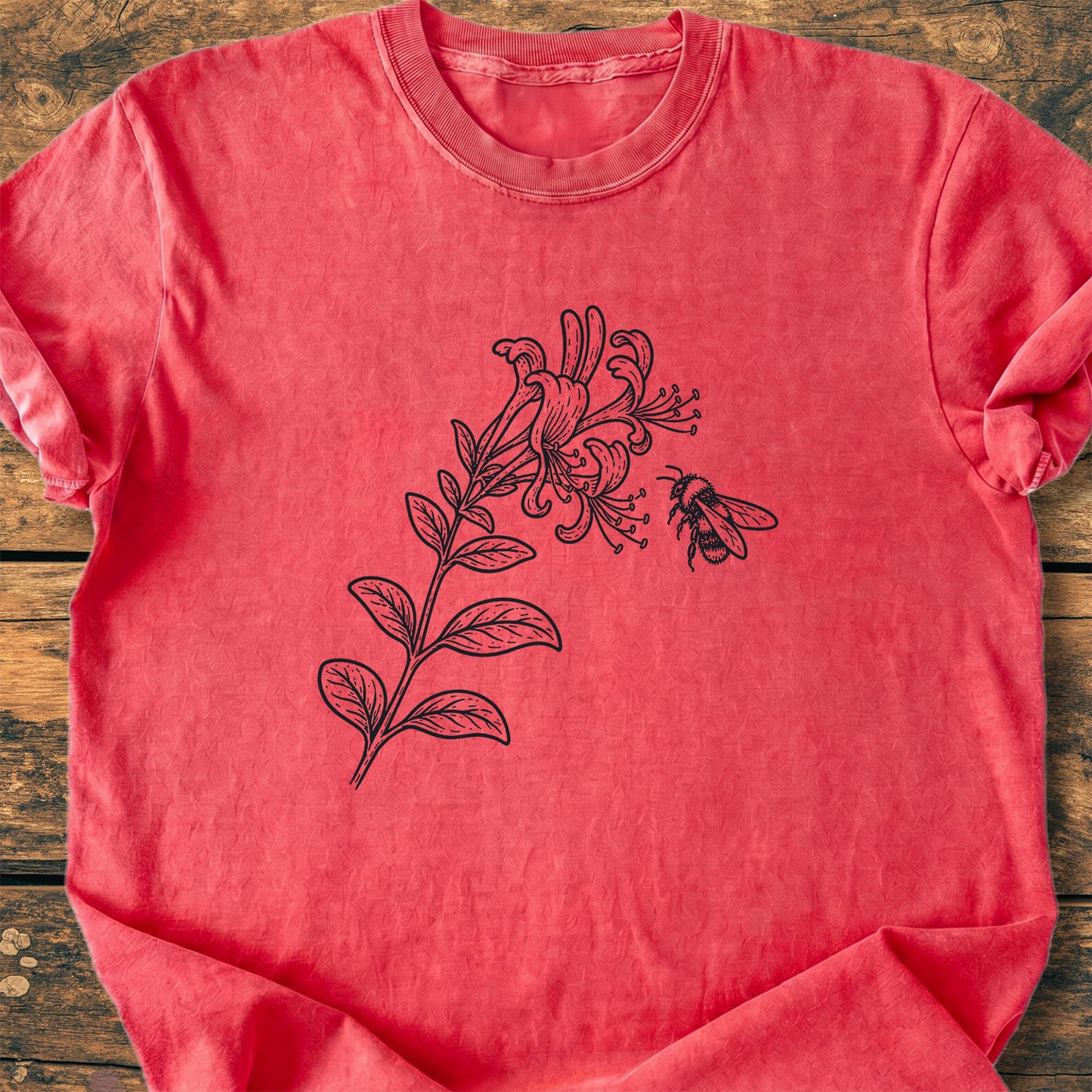 Bee And Honeysuckle - Premium Vintage Tee