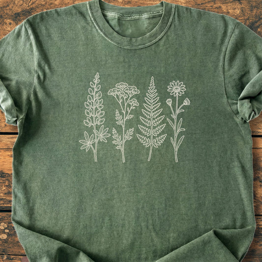 Wildflower Field Notes - Premium Vintage Tee