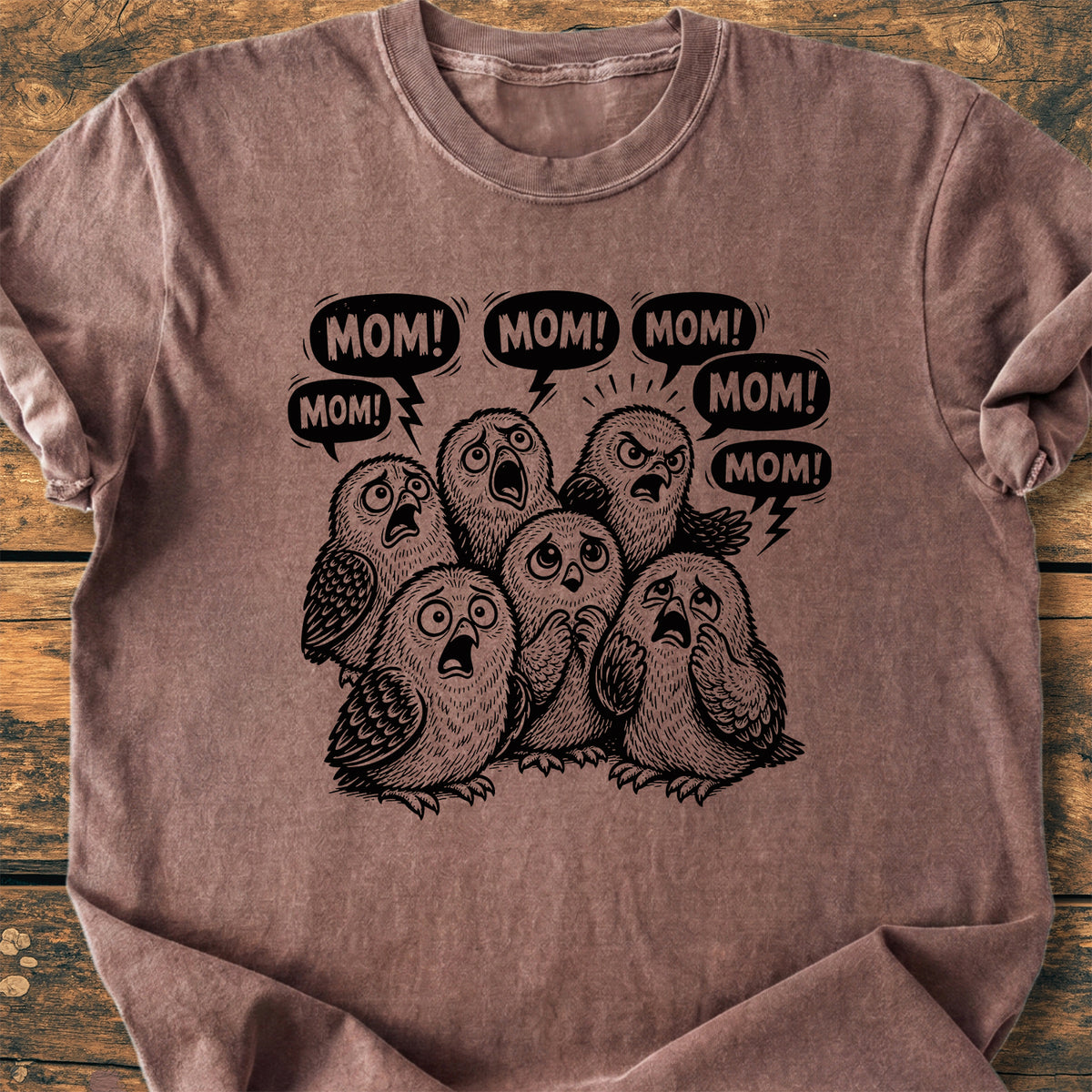Owl Mom Mom Mom - Premium Vintage Tee