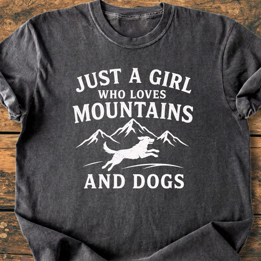 Mountains And Dogs - Premium Vintage Tee