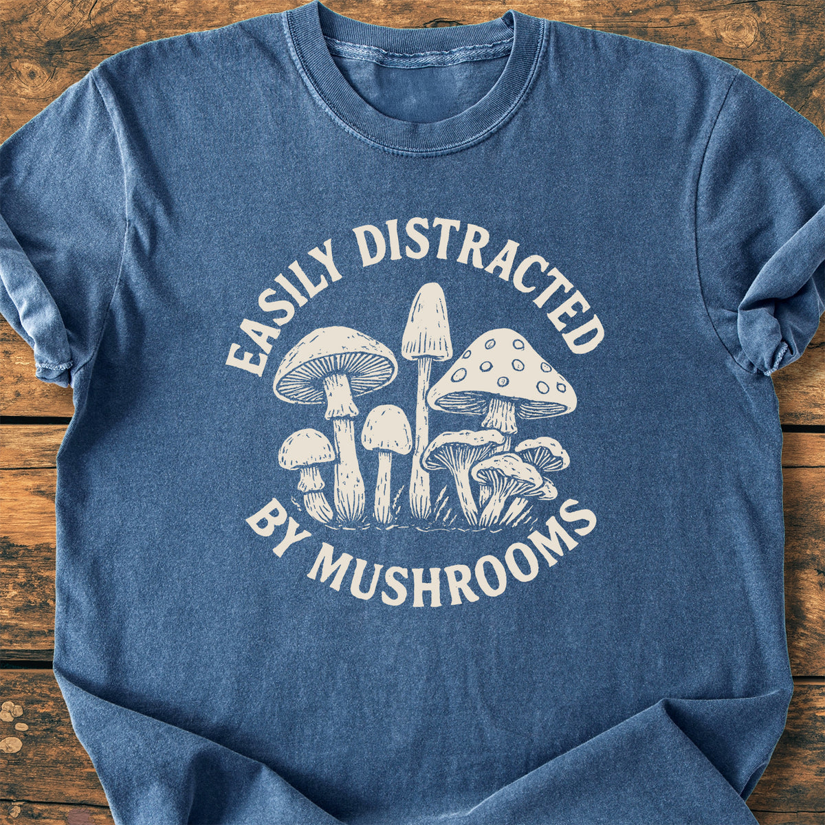 Easily Distracted By Mushrooms - Premium Vintage Tee