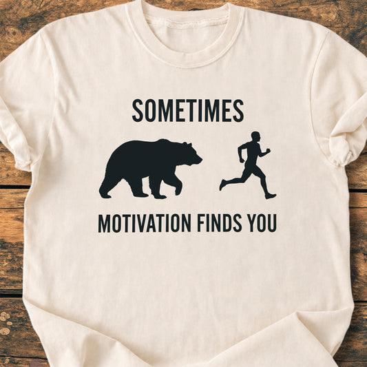 Sometimes Motivation Finds You - Premium Vintage Tee