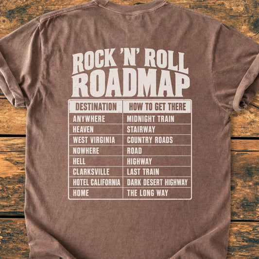Rock 'n' Roll Roadmap BACK PRINT - Premium Vintage Tee
