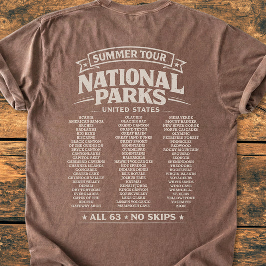 Summer Tour National Parks BACK PRINT - Premium Vintage Tee