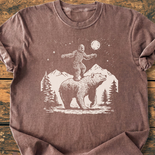 Bigfoot And Bear - Premium Vintage Tee