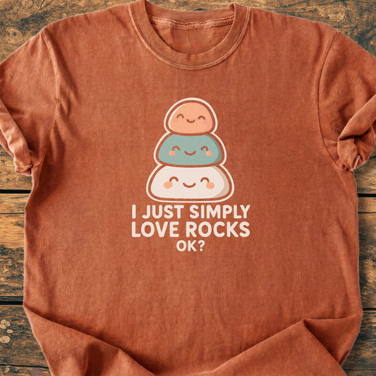 I Just Simply Love Rocks OK? - Premium Vintage Tee