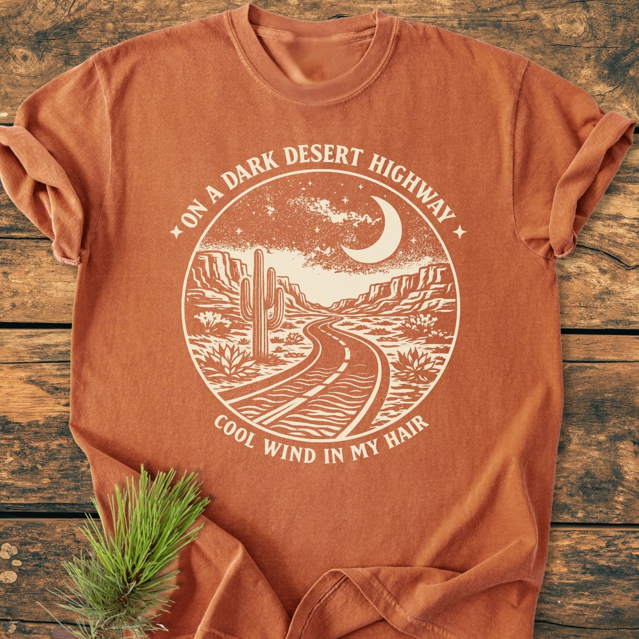 On A Dark Desert Highway - Vintage Wash Tee