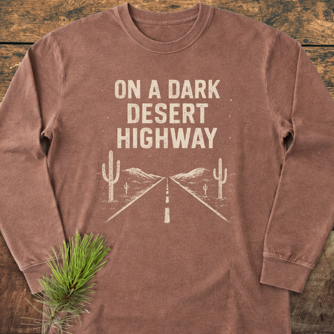 On A Dark Desert Highway Long-Sleeve Tee