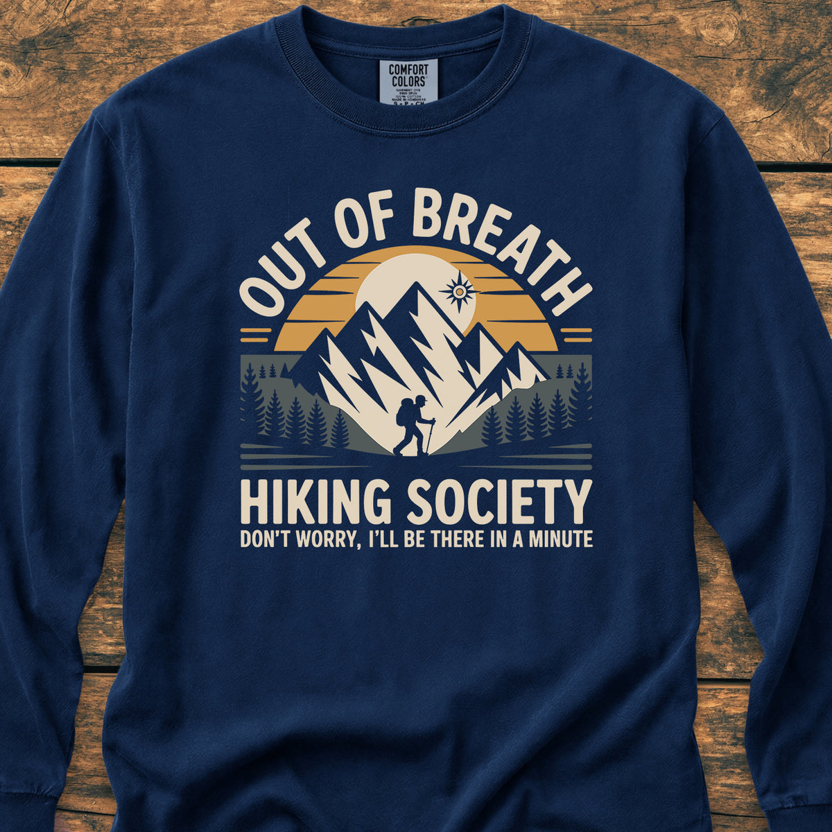 Out Of Breath Hiking Society - Long-Sleeve Tee