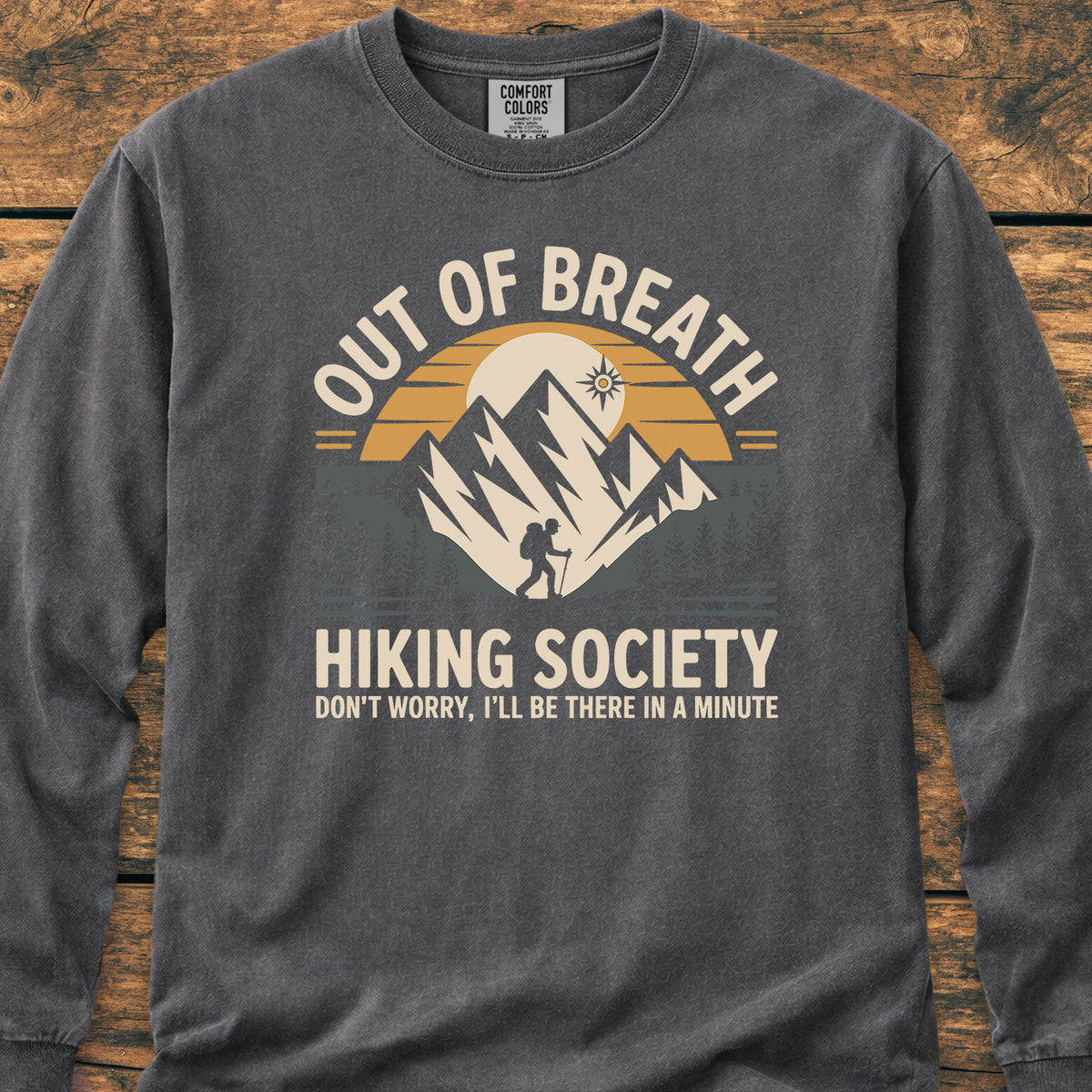 Out Of Breath Hiking Society - Long-Sleeve Tee