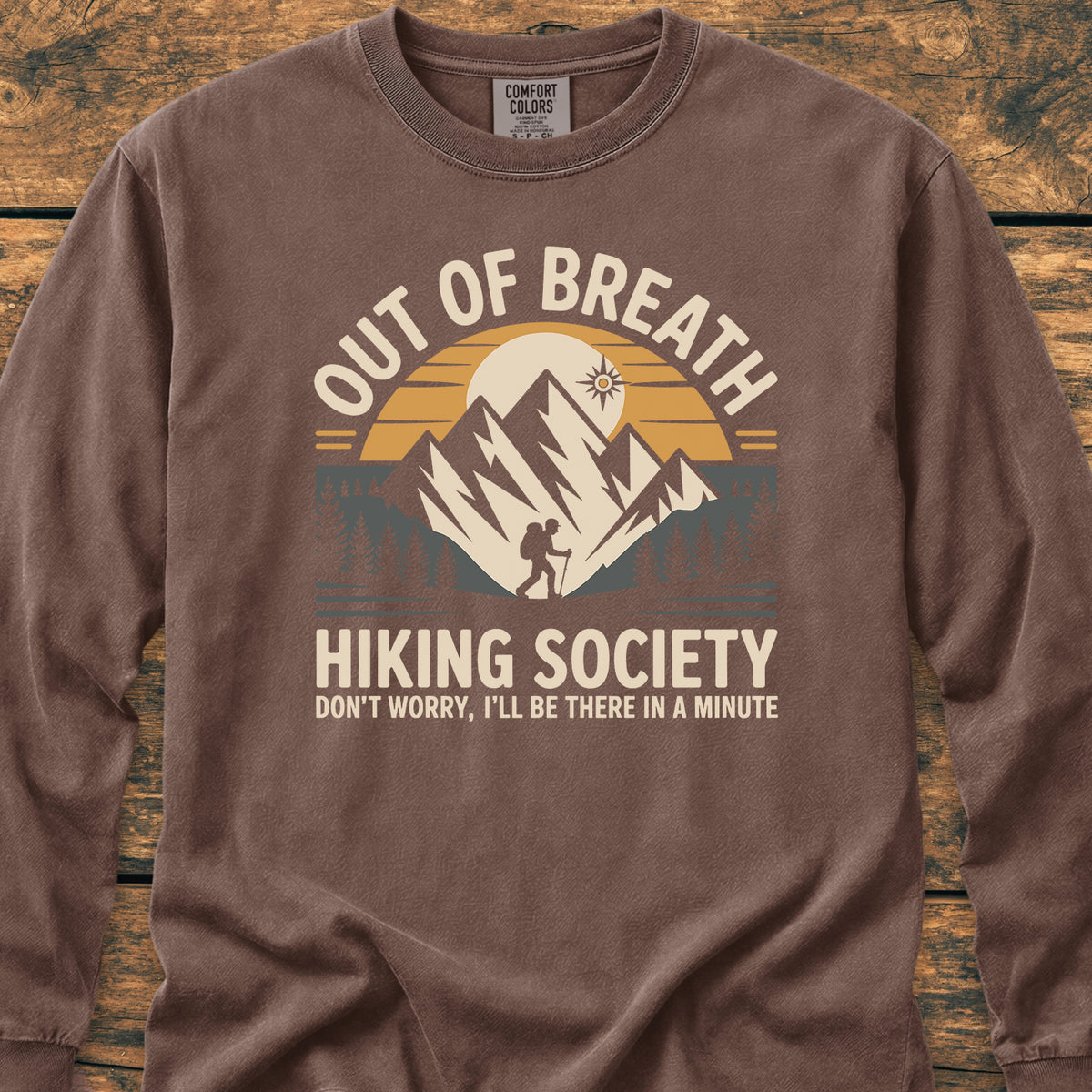 Out Of Breath Hiking Society - Long-Sleeve Tee