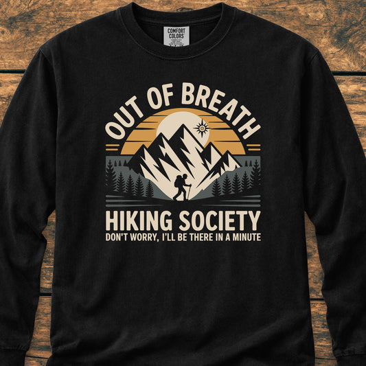 Out Of Breath Hiking Society - Long-Sleeve Tee