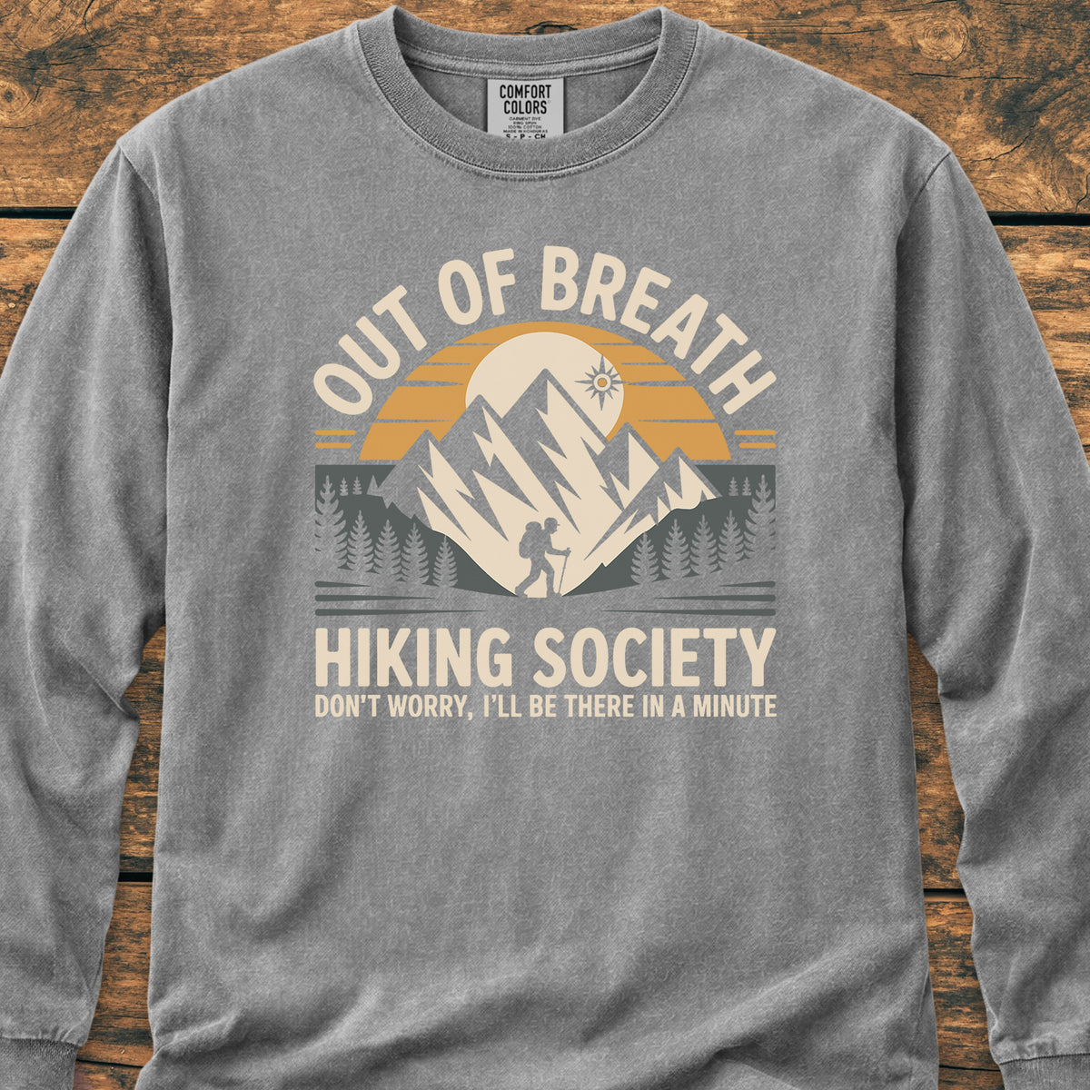 Out Of Breath Hiking Society - Long-Sleeve Tee