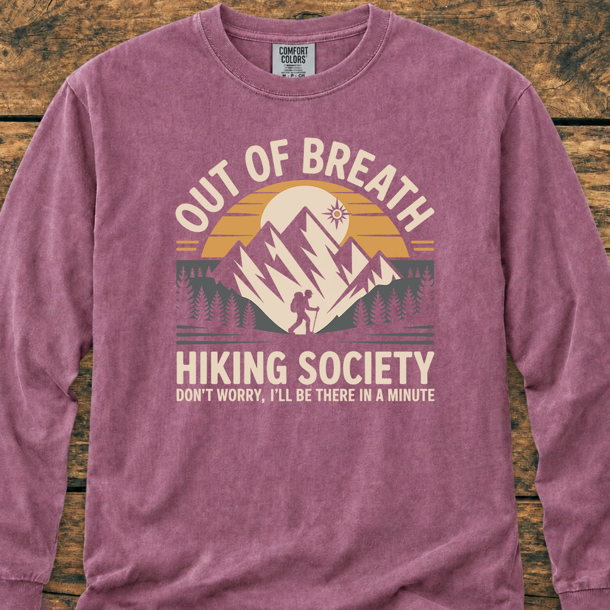 Out Of Breath Hiking Society - Long-Sleeve Tee