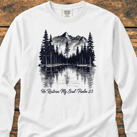 He Restores My Soul - Long-Sleeve Tee