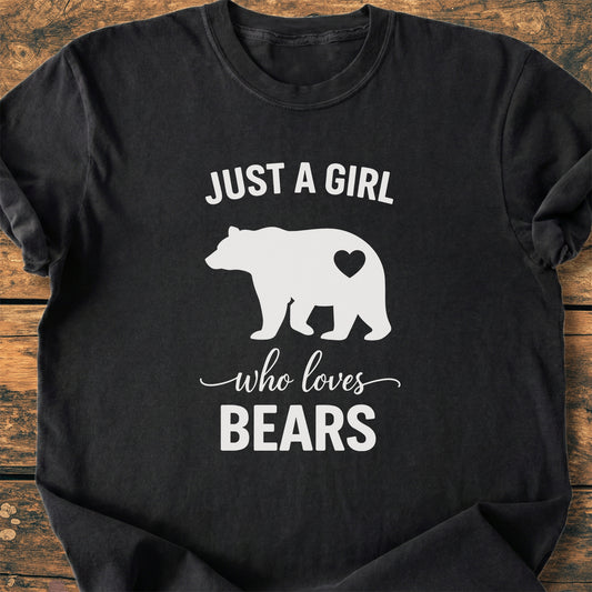 Just A Girl Who Loves Bears - Premium Vintage Tee