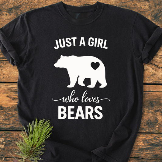 Just A Girl Who Loves Bears - Vintage Wash Tee
