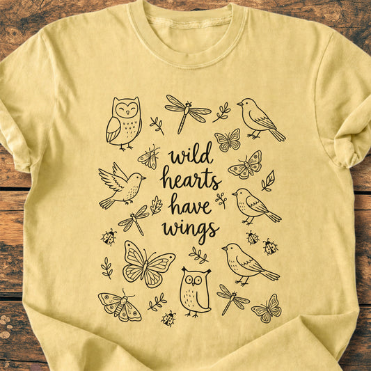 Wild Hearts Have Wings - Premium Vintage Tee