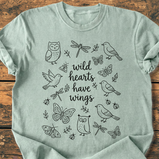 Wild Hearts Have Wings - Premium Vintage Tee