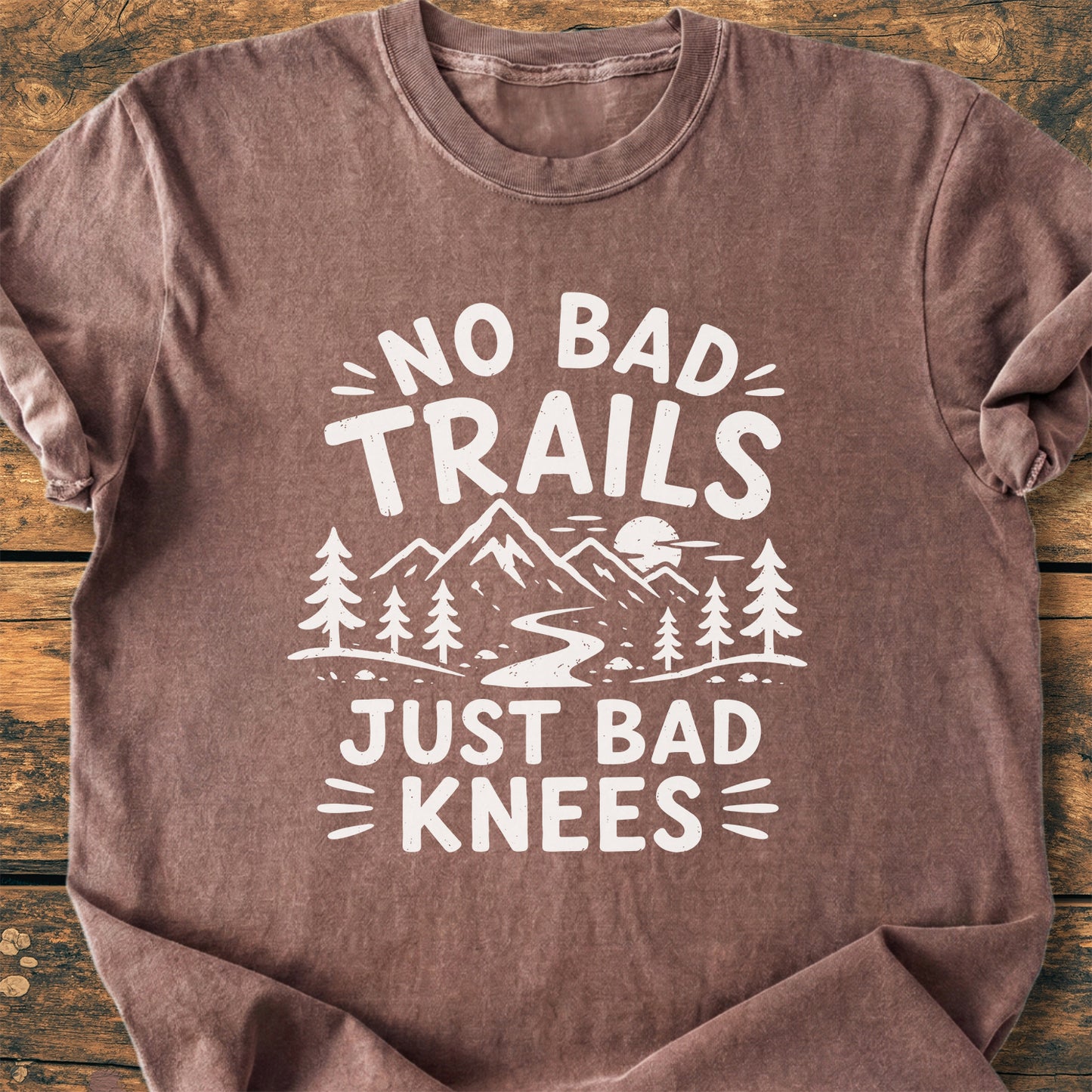 No Bad Trails Just Bad Knees - Premium Vintage Tee