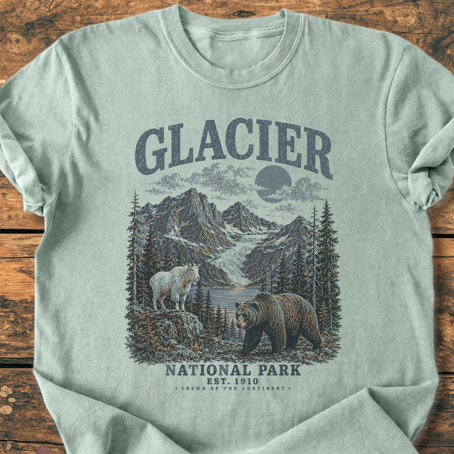 Glacier National Park - Premium Vintage Tee