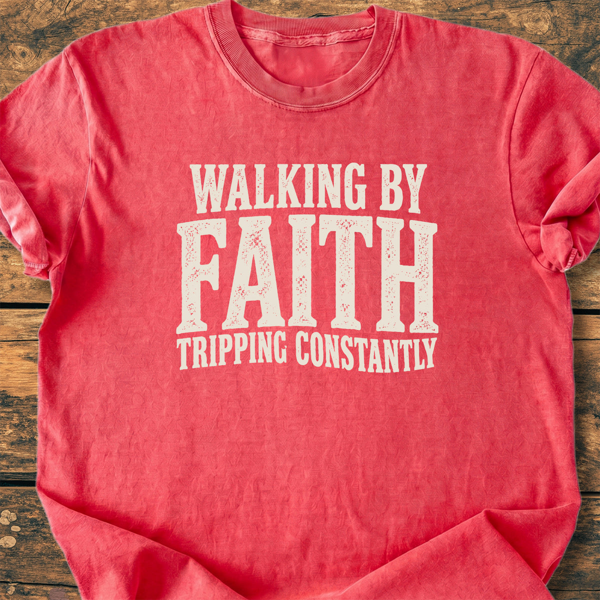 Walking By Faith - Premium Vintage T-Shirt