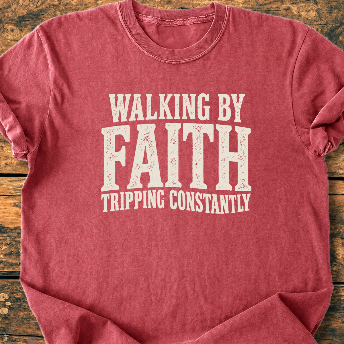 Walking By Faith - Premium Vintage T-Shirt
