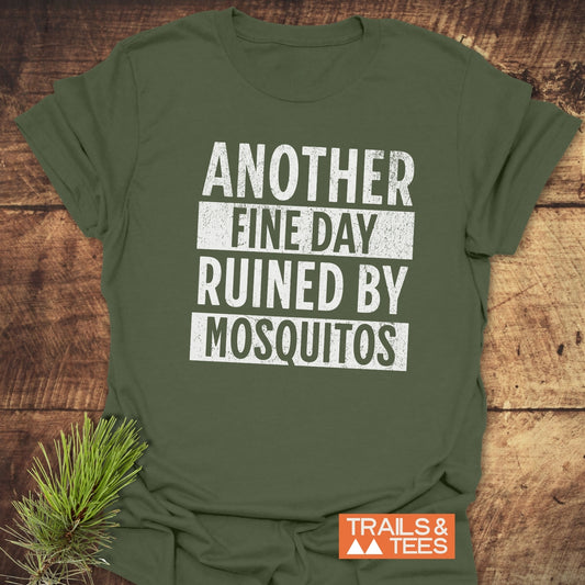Another Fine Day T-Shirt close-up, featuring durable, crack-resistant DTF prints on soft, lightweight ring-spun cotton, designed for outdoor adventures and everyday comfort.
