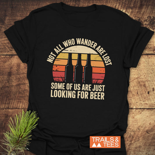 Not All Who Wander Are Lost T-Shirt featuring a bold graphic design and text, ideal for active wear and casual style.