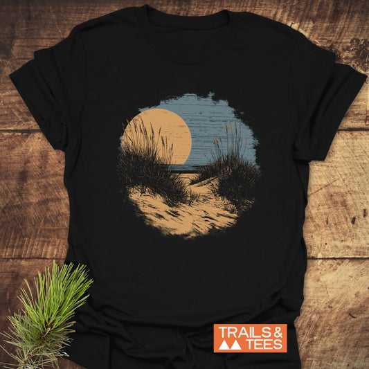 Indiana Dunes National Park T-Shirt with a scenic dune path graphic, crafted from soft cotton for outdoor comfort. Features durable prints and eco-friendly production.